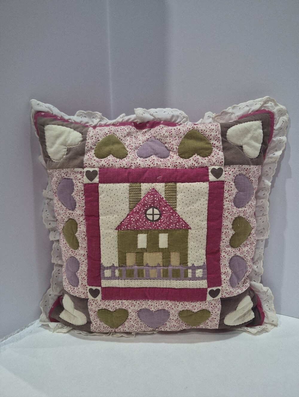 Vintage Cottagecore Country Rustic Handmade Pillows Lot Of Three - Picture 2 of 7